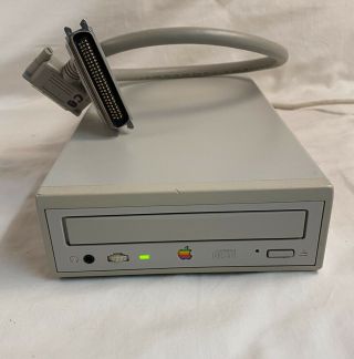 Vintage Apple Cd 600e External Scsi Cdrom Macintosh Computer M3958