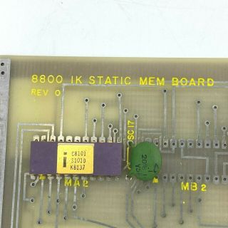 MITS 8800 Static 1K Memory Board Rev 0 found with Altair Computer CE 2