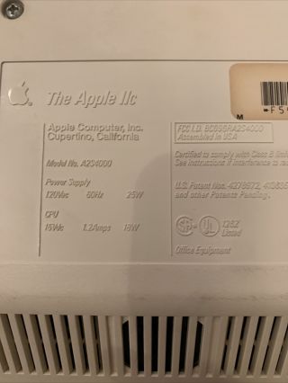 Apple IIc 2c Computer A2S4000 With Styrofoam 6