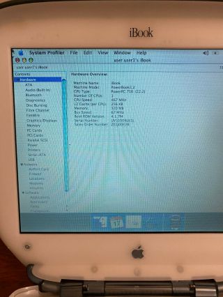 Apple Ibook Clamshell G3 - 320MB Ram - 18gb HD 2