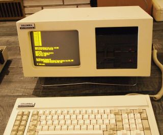 Columbia 1600 - Vp,  /110 Data Dual 5 1/4 " Floppy Drives Computer Amber 1984