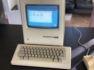 Apple Macintosh 128k M0001 Computer (1984) W Keyboard Mouse & Bag -