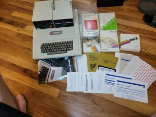 Apple Ii Plus Vintage Computer A2s1048 2 Disk Drives Manuals,  Great