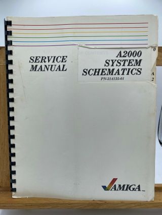 Commodore Amiga 2000 - A2000 System Schematics - Includes A2052,  A2088,  A2090