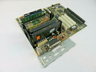 Vintage Asus P2b - Ds Dual Slot 1 Motherboard W/1x Pentium Iii 450mhz & 128mb Ram