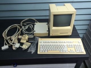 Vintage Apple Macintosh Se/30 M5119 As - Is,  Hard Drive,  Keyboard,  Mice,  Cables