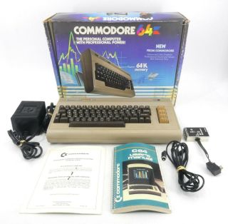 Vintage Commodore 64 Personal Computer And Box
