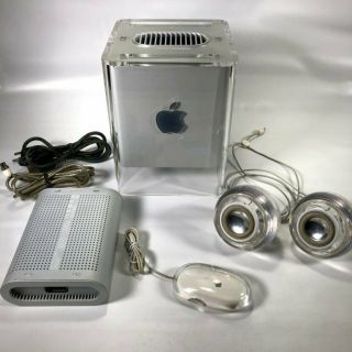 Apple Power Mac G4 Cube 450 Mhz M7886 W/ Power Supply,  Speakers,  Mouse