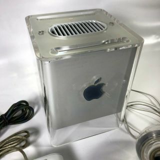 Apple Power MAC G4 Cube 450 MHz M7886 w/ Power Supply,  Speakers,  Mouse 2