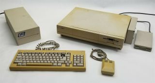 Vintage Commodore Amiga 1000 Computer W/ Keyboard,  Mouse,  Floppy,  Hard Drive