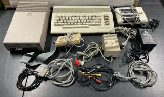 Commodore 64 Personal Computer & External Hard Drive 1541 Power Cords Not