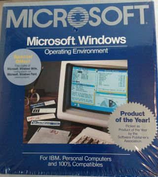 Microsoft Windows Version 1 - Antique Software - Still Shrinkwrapped