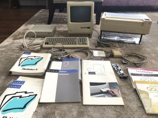 Vintage Rare 1984 Macintosh M0001 128k Computer W/ Keyboard Mouse Printer