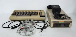 C412 Vintage Commodore 64 Computer & 1541 Floppy Disk Drive