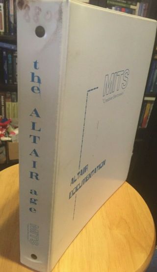 MITS Altair 8800 Documentation Binder from 1975 2