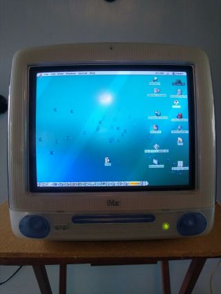 Vintage Apple Macintosh 350 Mhz G3 Blue Imac Os 9.  1