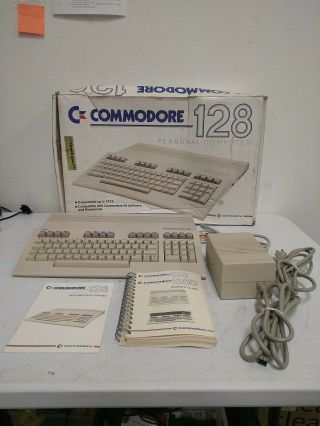 Commodore 128 Personal Computer - W Power Supply,  Box C128