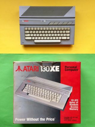Atari 130 Xe Home Computer Set Ovp Box W O Disk Drive No 800 Xl St C64 Amiga