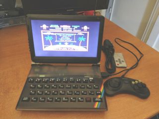 8 Bit Laptop - Zx Omni 128 Hq (sinclair Zx Spectrum 128k) With Divmmc Sd Card