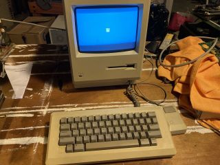 Apple Macintosh 128k M0001 Computer (1984) Motherboard And Floppy